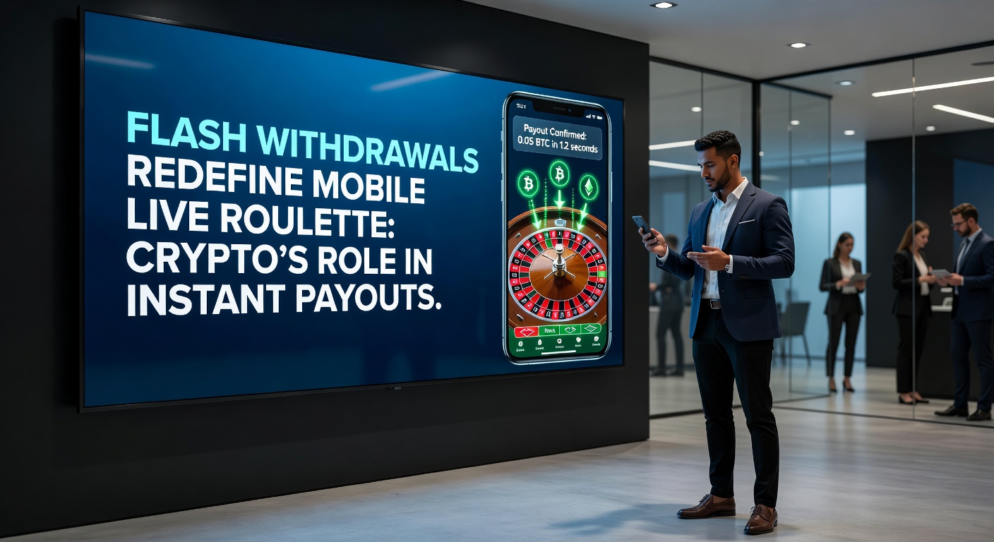 Close-up of a mobile screen showing a live roulette bet settlement with crypto wallet transfer in progress, green checkmarks indicating successful flash withdrawal amid spinning wheel graphics