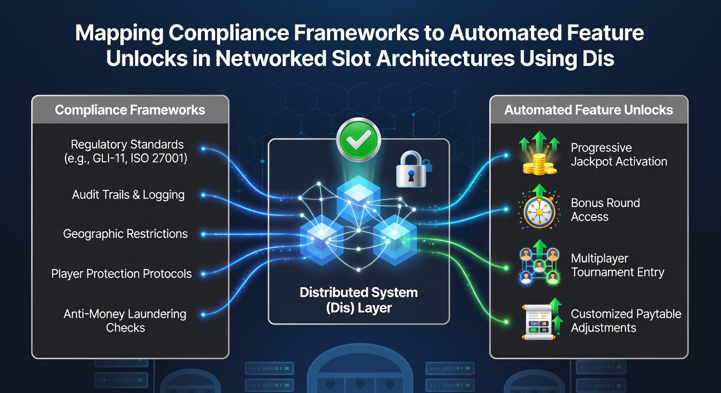 Flowchart of compliance data mapping to slot feature unlocks via blockchain