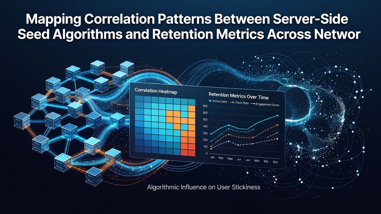 Heatmap visualization of seed algorithm parameters plotted against player retention curves across multiple table game networks